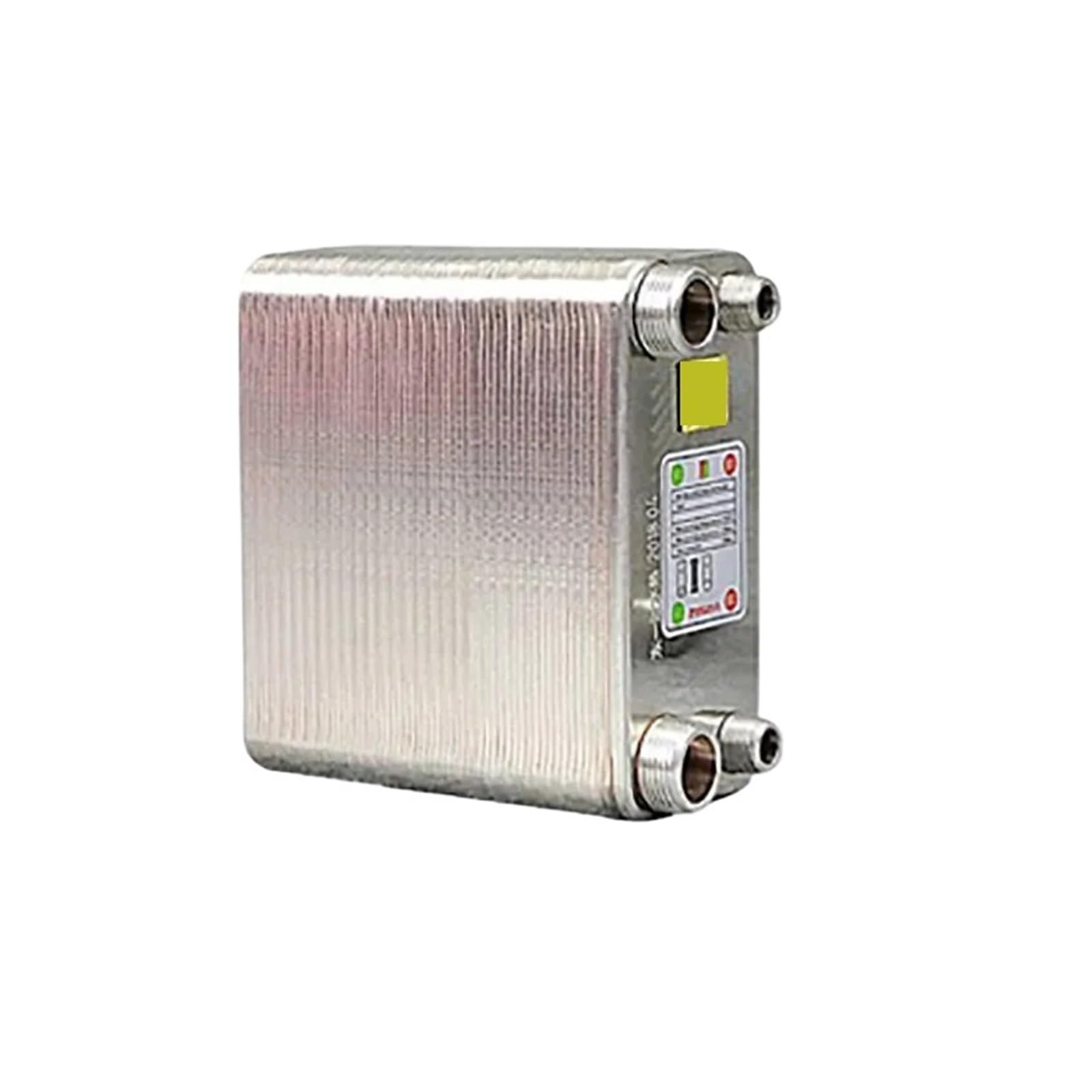 Heat Exchanger, 80 Plates Stainless Steel Heat Exchanger Beer Wort Chiller Cooler Home Brewing Beer Brazed Plate Type Water Heater SUS304(Same Side)
