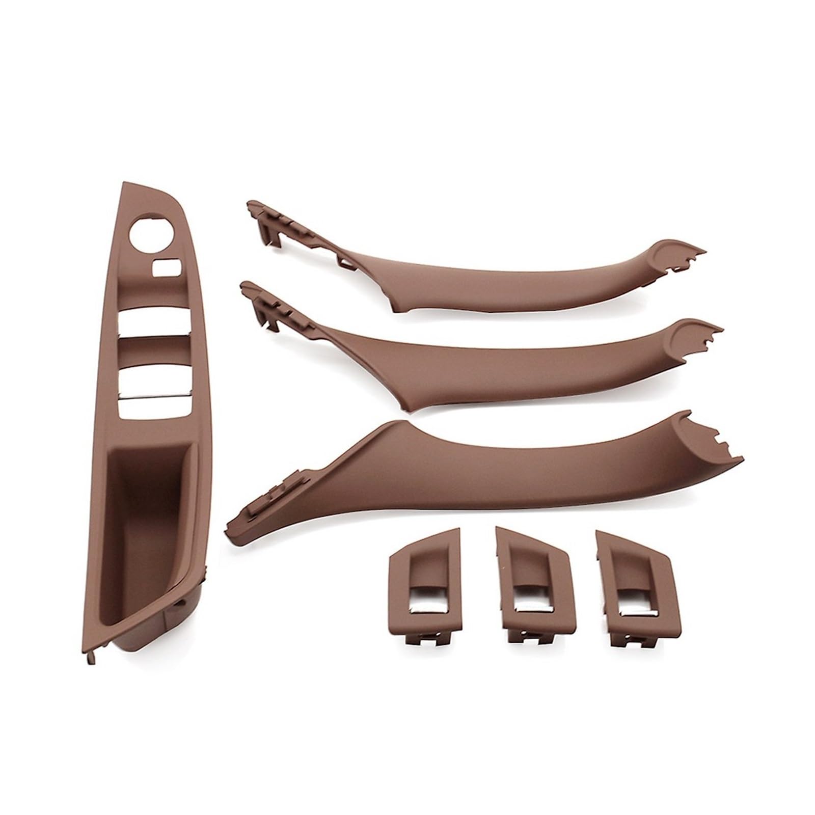 Nqkcuac Lhd Brown 7Piece Door Pull Handle For Bmw F10 F11 F18 520 523 525 528 51417225865 Lhd Car Inner Passenger Door Panel Handle Pull Trim Cover
