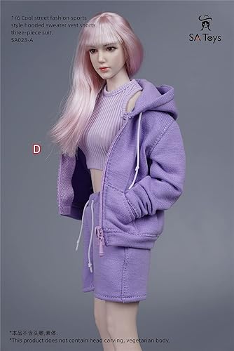 Miniatura 3 de HiPlay Muñeca femenina de escala 16 de 12 pulgadas, disfraz deportivo hecho a mano, conjunto de traje para Phicen, figura de acción TBLeague JIAOU