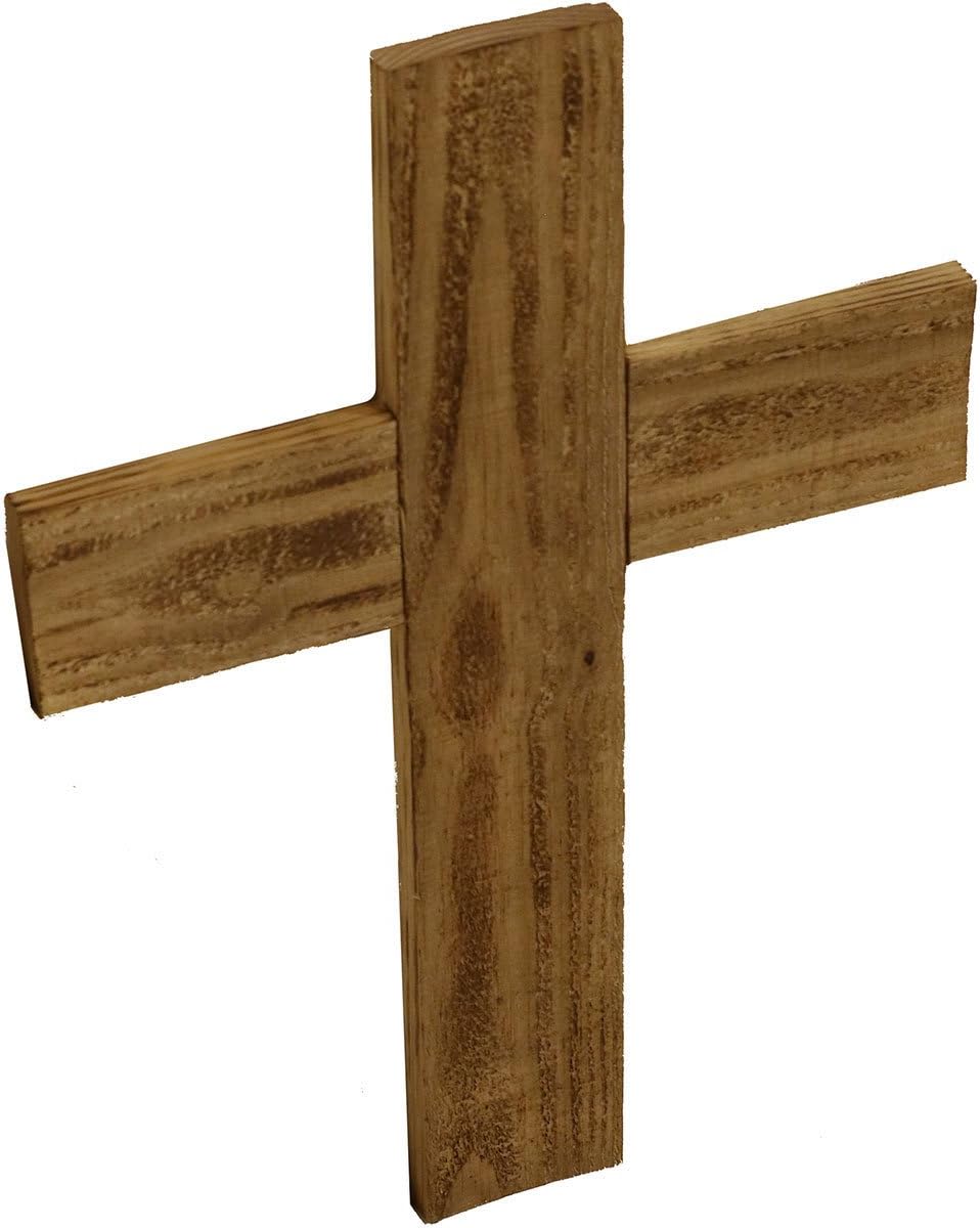 Ekena Millwork DECR020X036X0750CRSUF Vintage Farmhouse Cross, Barnwood Decor Collection, 20"W x 36"H x 3/4"D, Natural Barnwood