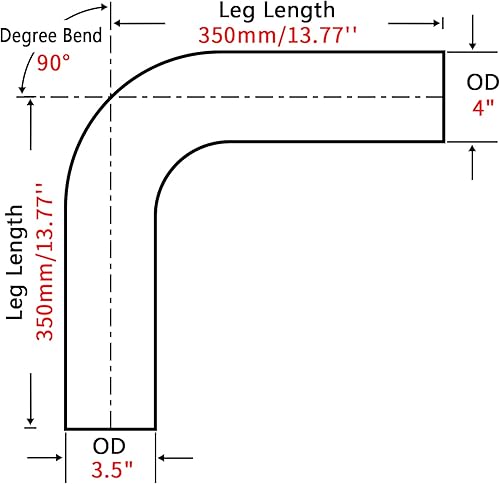 Miniatura 44 de Tubo de escape recto de 40 pulgadas de largo, tubo recto de mandril de 4 pulgadas de diámetro exterior, acero inoxidable T304, ajuste universal, 1
