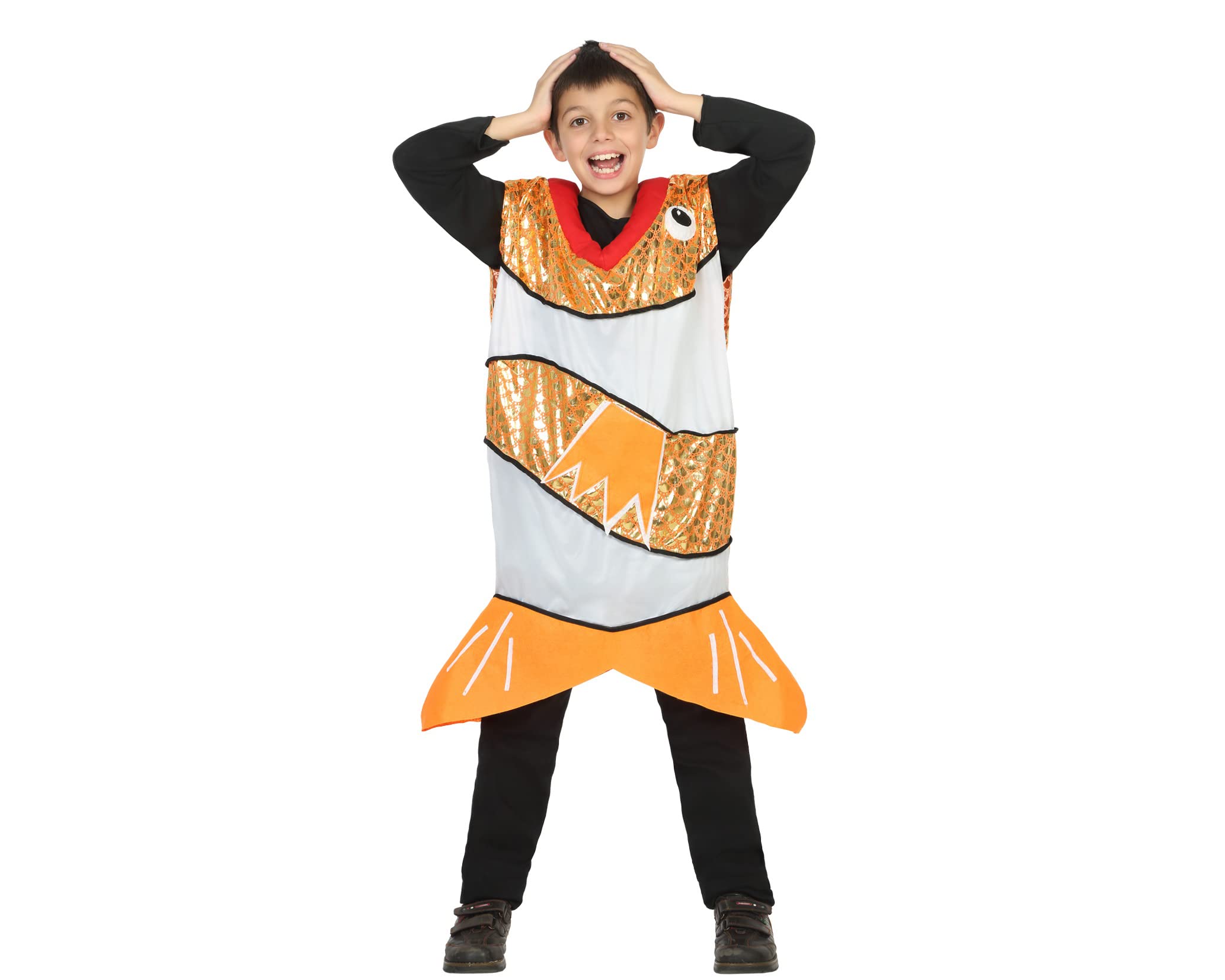 Atosa disfraz pez naranja niño unisex infantil 7 a 9 años