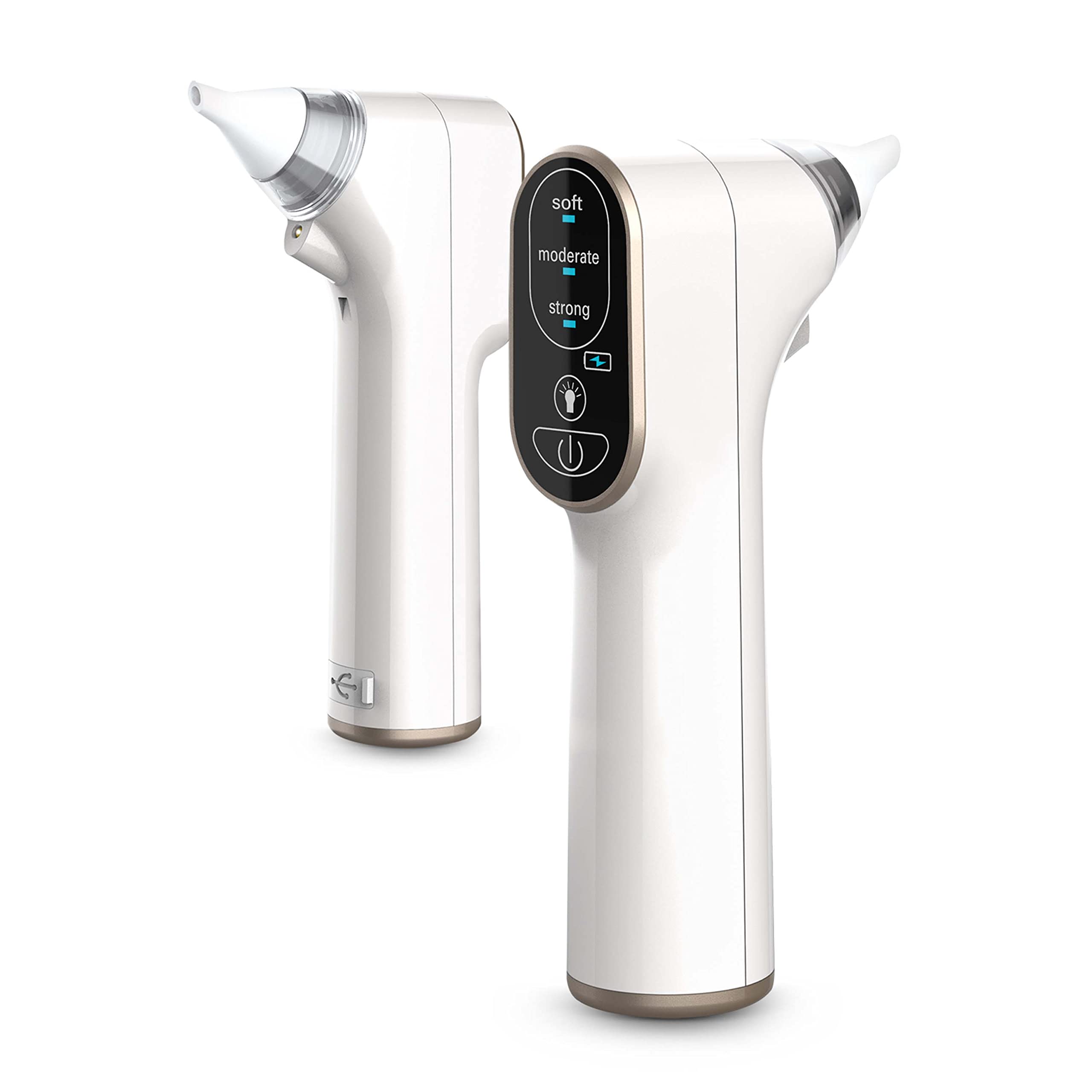 Simpletek - Aspiratore Nasale Ricaricabile per Bambini Impermeabile | 3 Modalità di Aspirazione e Luce LED Waterproof