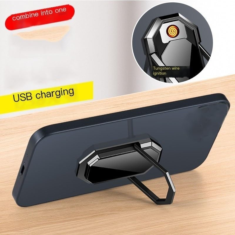 Encendedor eléctrico USB recargable 2 pack negro miniatura 4