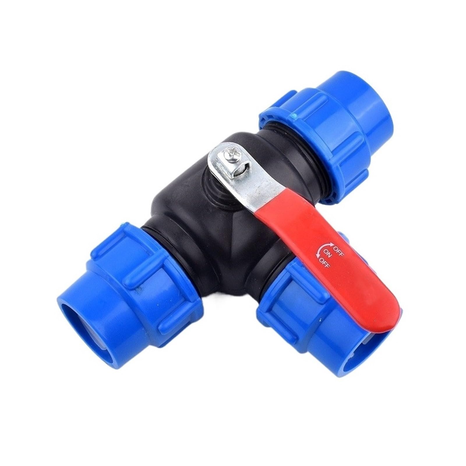 1 Pcs 25 Mm 32 Mm 40 Mm 50 Mm Water Pipe Steel Core Ball Valve 3-Way Quick Connector T-Type PVC PE Fast Connection(32mm Inner Dia)