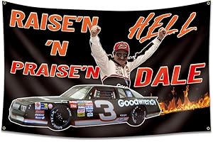 Dale Earnhardt Racing Flag 3x5 Funny Tapestry