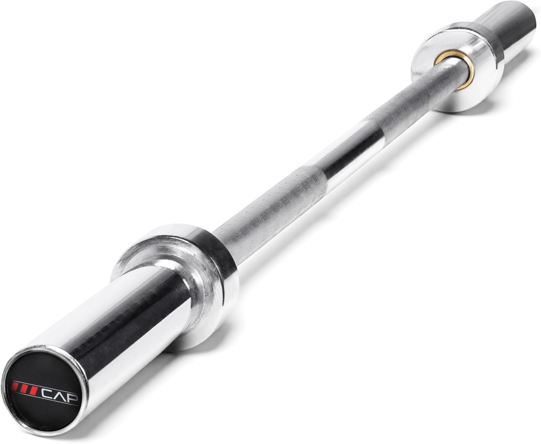 CAP Barbell 2" Olympic Solid Bar, Bronze Bushings, Chrome, 45.75 inches