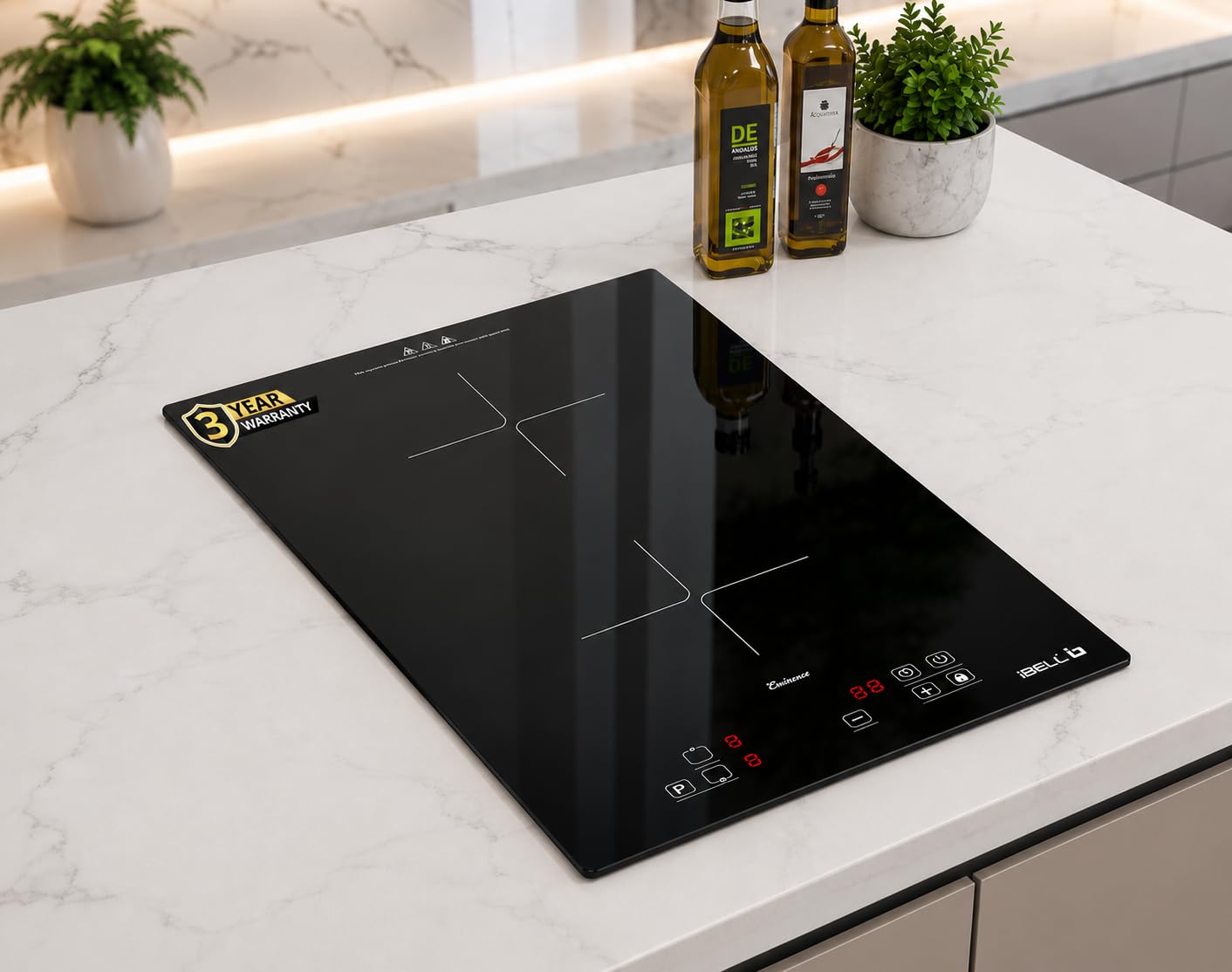 IBELL Induction Hob - 2 Zones, Touch Controls -2
