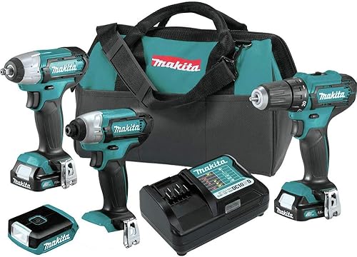 Makita CT411 12V max CXT® Litio-Ion Inalámbrico 4-Pc. Combo Kit (1.5Ah