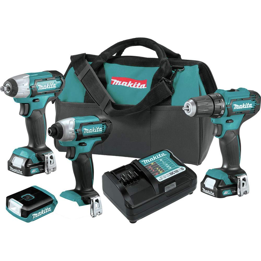 Makita CT411 12V max CXT® Lithium-Ion Cordless 4-Pc. Combo Kit (1.5Ah