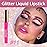 evpct 1Pcs Hot Pink Glitter Metallic Shimmer Diamond Lipstick Lip Gloss for Women Long Lasting Waterproof, Light Bright Rose Pink Sparkle Glitter Matte Liquid Lipstick Lip Makeup Kit, 11