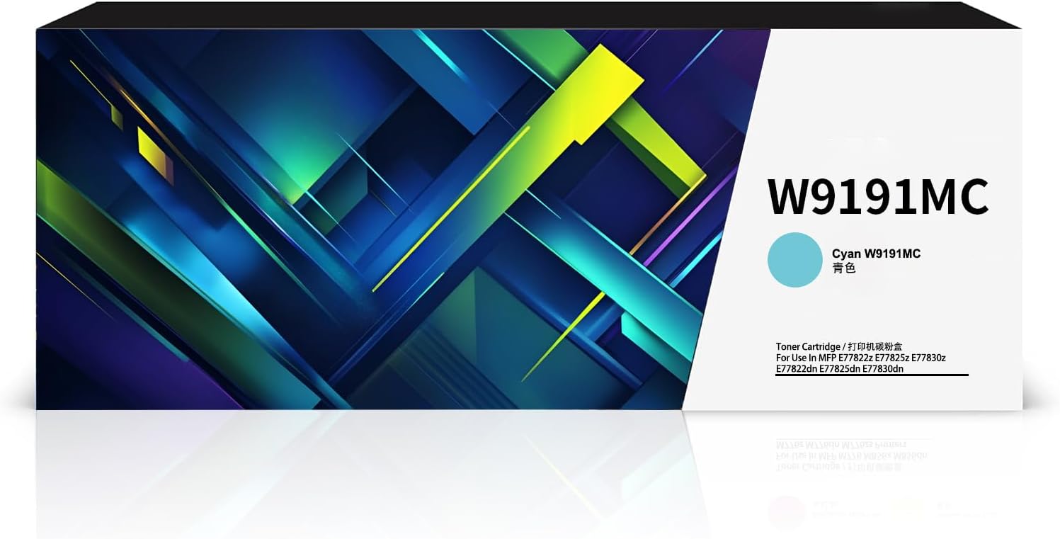 W9191MC W9041MC High Capacity Remanufactured Toner Cartridge Replacement for HP MFP E77822dn E77825dn E77830dn Printers (1-Cyan)