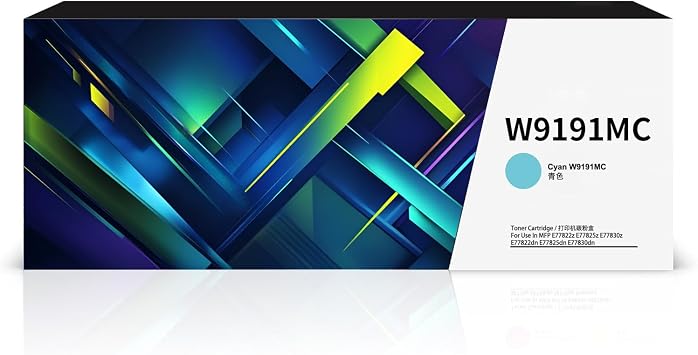 W9191MC W9041MC High Capacity Remanufactured Toner Cartridge Replacement for HP MFP E77822dn E77825dn E77830dn Printers 1-Cyan