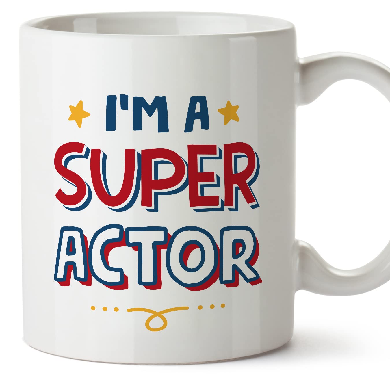 MUGFFINS Actor Man Mug - in English - I'm Super - Funny Gift for Colleagues - Ceramic 11oz Mug โ image 1