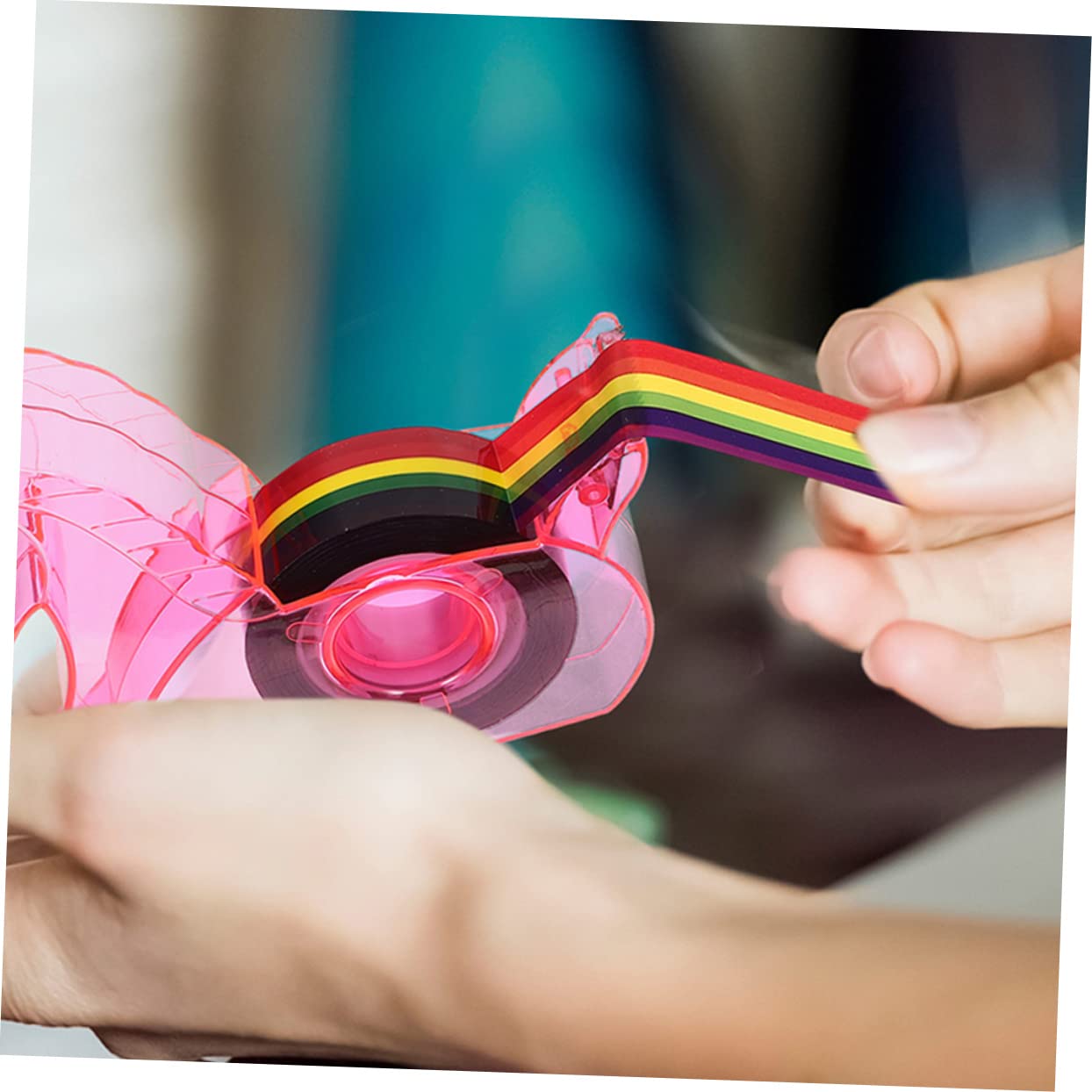 SHINEOFI 6pièces Distributeurs De Ruban Adhésif Mignon Forme De Licorne Coupe-ruban Décoratifs Pour Bureau Et Maison