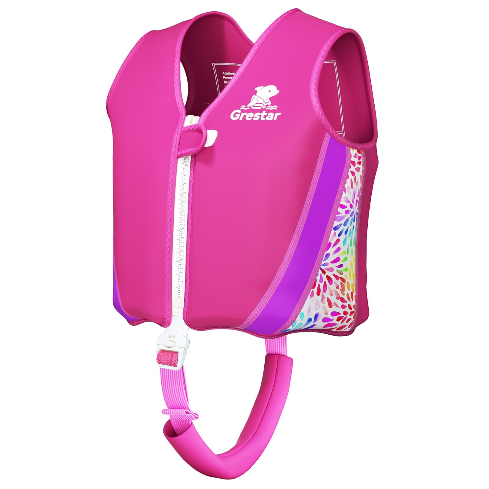 Chaleco Flotador Bebe y Niño de Neopreno, Grestar Chaleco Piscina Bebe 2 a 6 Años 15-30 kg, Chaleco Flotador Infantil con 8 Paneles de Flotación Extraíbles, Triple Seguridad, Correa Ajustable