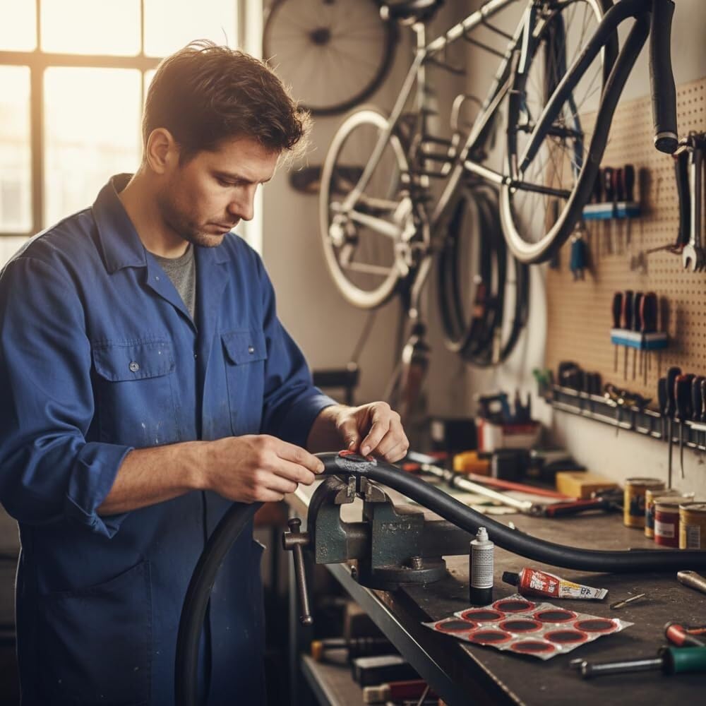 Fahrrad-Flicken für Schlauch Kompatibel mit Fahrrädern & Motorrädern | Langlebige Gummiflicken für einfache Reparatur von Fahrradschläuchen