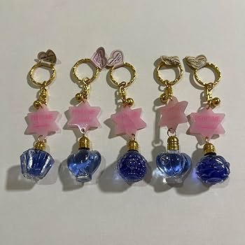 Amazon.co.jp: レトロ ファンシー コロン キーホルダー キーリング 5個