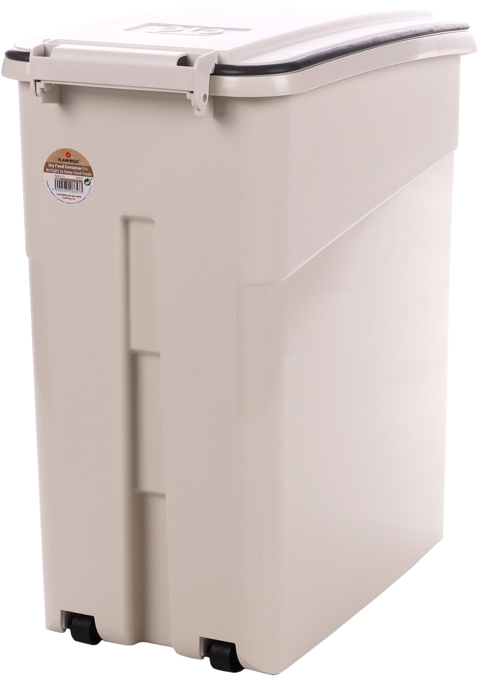 Flamingo Bac à Nourriture Kody - Grande Capacité 54 L - 30 x 52 x 55 cm - Stockage Hermétique et Durable