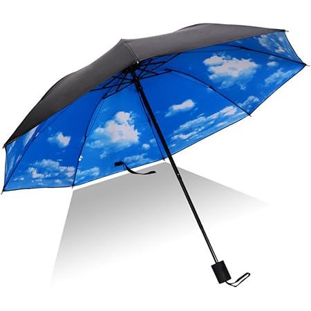 Amazon 折り畳み傘 折りたたみ傘 青空 花柄 晴雨兼用 99 遮光 紫外線対策 簡単に水を弾く 軽量 おしゃれ オリジナルデザイン 晴れ 雨の日 ギフト 装飾 春ツアー ピクニック 花見 夏 Mro Cat 傘 レインウェア 通販