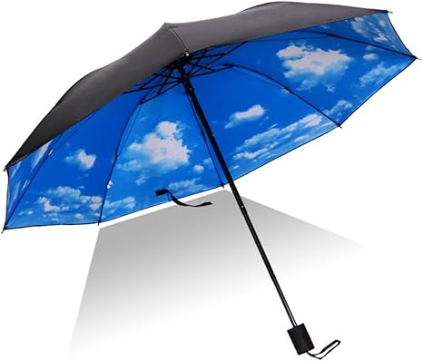 Amazon 折り畳み傘 折りたたみ傘 青空 花柄 晴雨兼用 99 遮光 紫外線対策 簡単に水を弾く 軽量 おしゃれ オリジナルデザイン 晴れ 雨の日 ギフト 装飾 春ツアー ピクニック 花見 夏 Mro Cat 傘 レインウェア 通販
