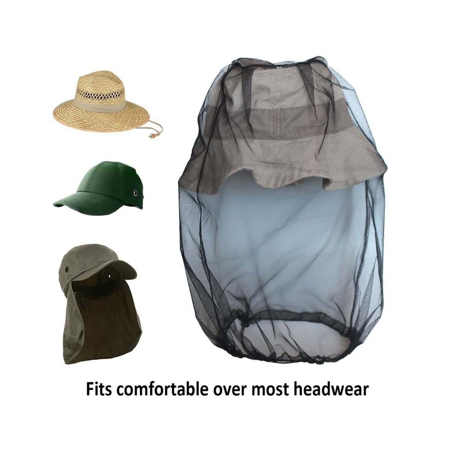 4pack Mosquito Head Net Mesh, Bug Net For Head, Hats With...