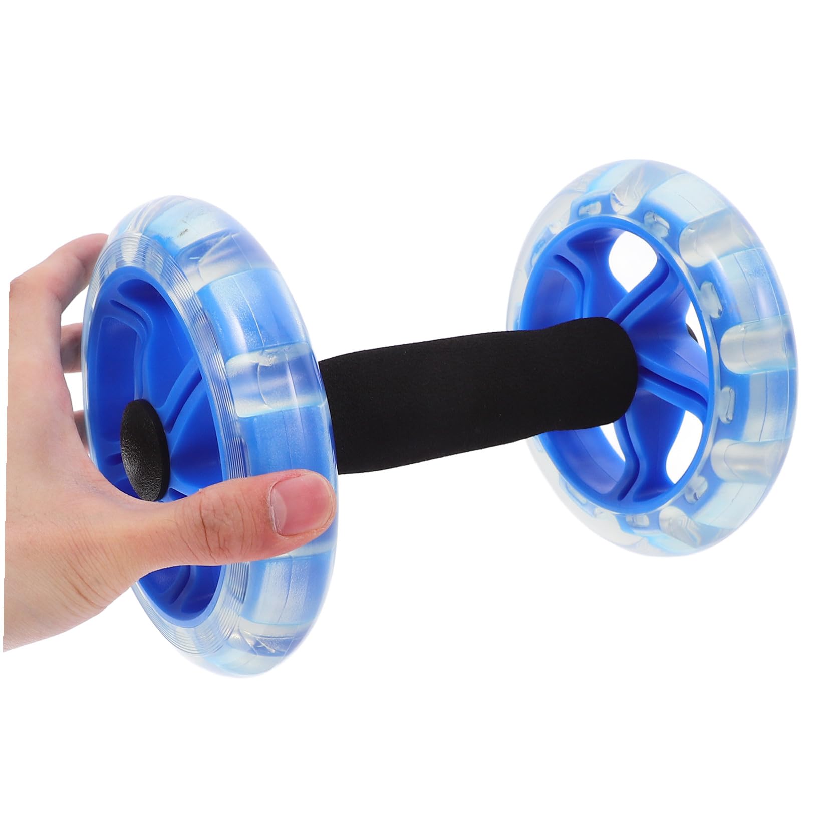 BESPORTBLE Rueda de Abdominales Doble Diseño de Ruedas para Fortalecer Músculos Abdominales y Agarres Antideslizantes, Material PP y PVC, Adecuado para Entrenamiento en Casa