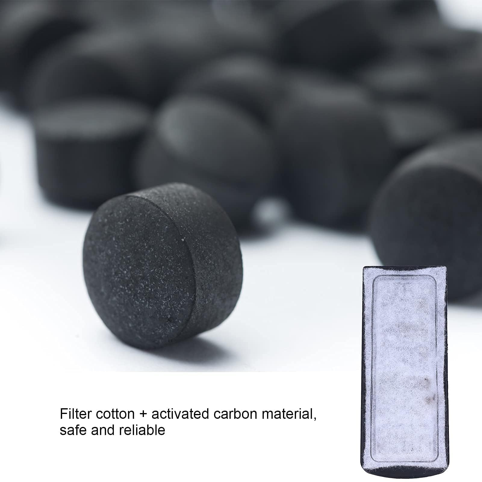 Filtro a Carbone Attivo per Acquario, Filtro in Cotone di Ricambio per Cartucce Filtro a Parete