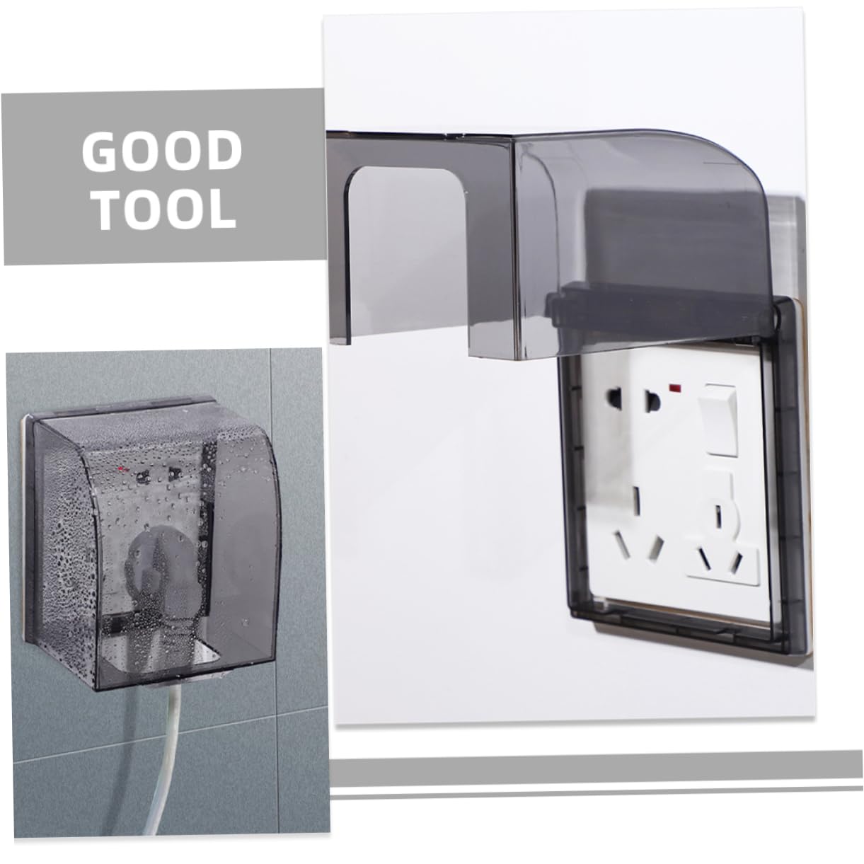 Tofficu 4 Set Copripresa Adesivo Per Esterni E Interni Protezione Elettrica Per Bagno Cucina E Ufficio Design Compatto E Resistente Spruzzi 2 Pezzi*4