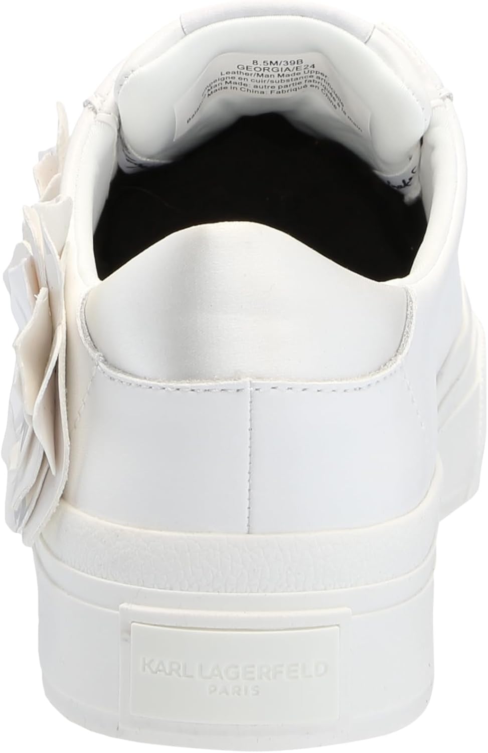 Karl Lagerfeld Womens Georgia Sneaker with Flower Embellishments - Image 3