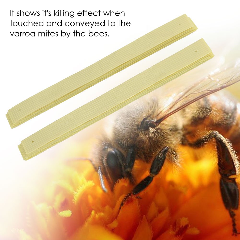 40 Uds Tiras De Plástico Tira De Fluvalinato Abeja Ácaro Varroa Asesino Apicultura Medicina