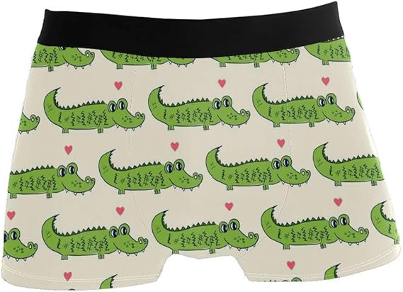 Amazon メンズボクサーパンツ ワニ こころ かわいい ボクサーブリーフ インナーパンツ 男性下着 吸汗速乾 通気良い 弾力性 前閉じ インナー 贈り物 S ボクサー 通販