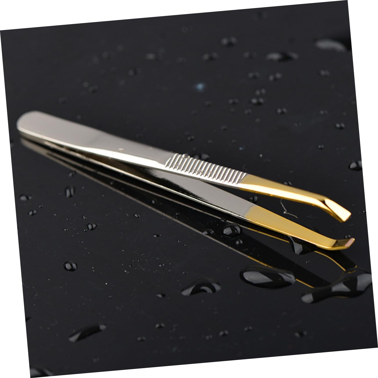 CALLARON Portable Stainless Steel Curved Eyebrow Tweezer for Eyelash Extensions Slip Design Compact Durable Hair Removal Tool Easy to