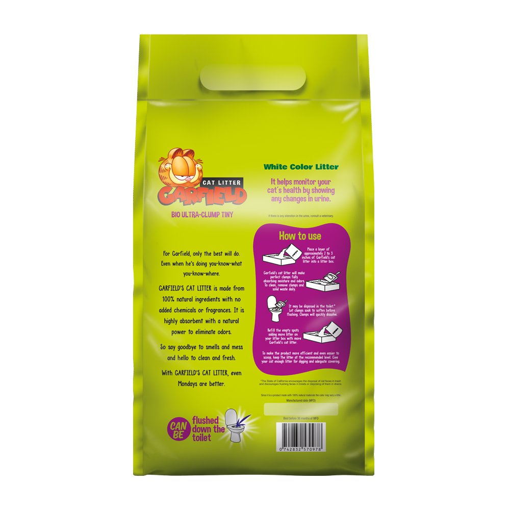 Garfield Cat Litter Flushable Instant Clumping Natural Lbs