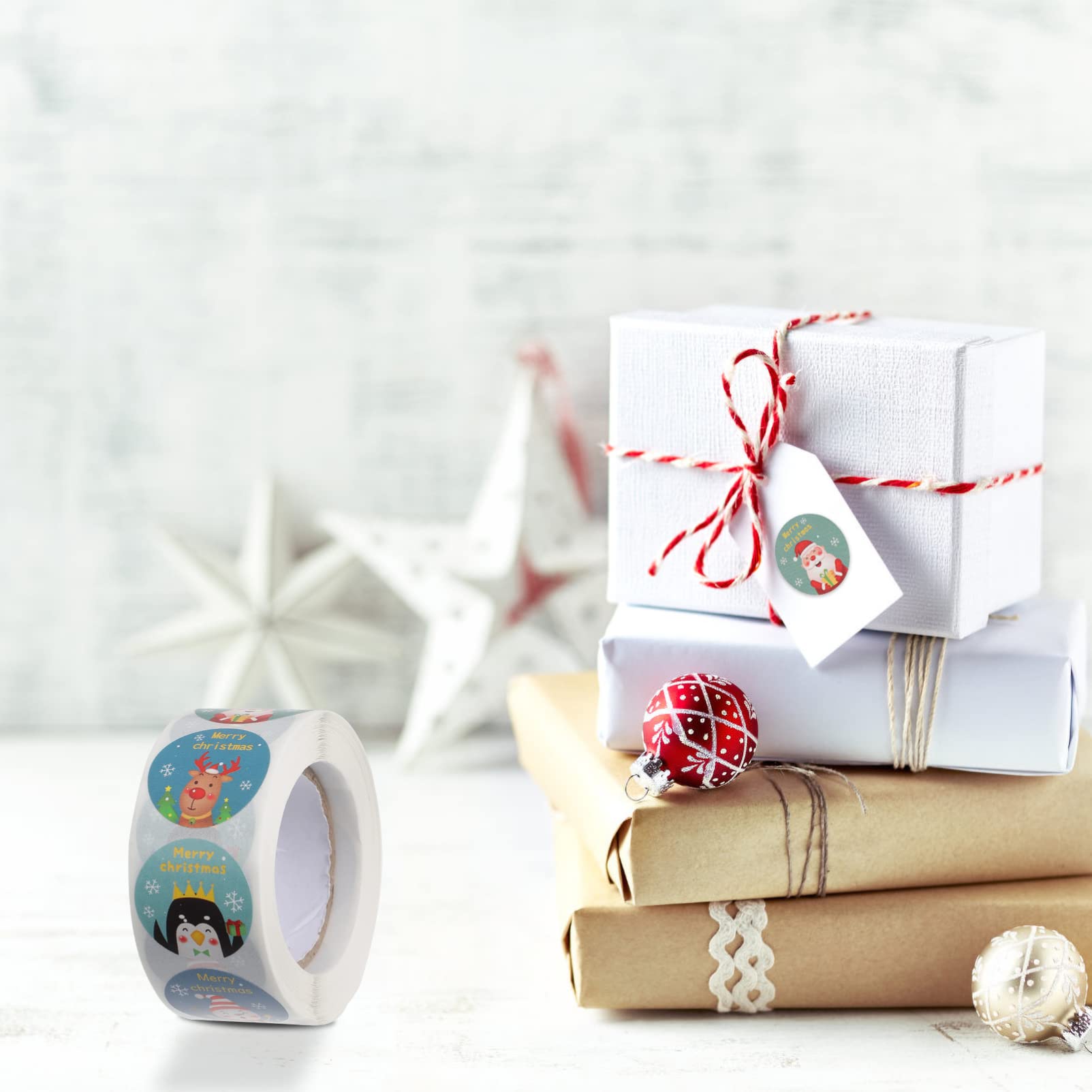 MAGICLULU 6 Adesivi Natalizi Per Regali e Decorazioni Etichette Adesive Per Buste Biglietti e Scatole Design Diversificati e Facili Da Applicare Per Natale