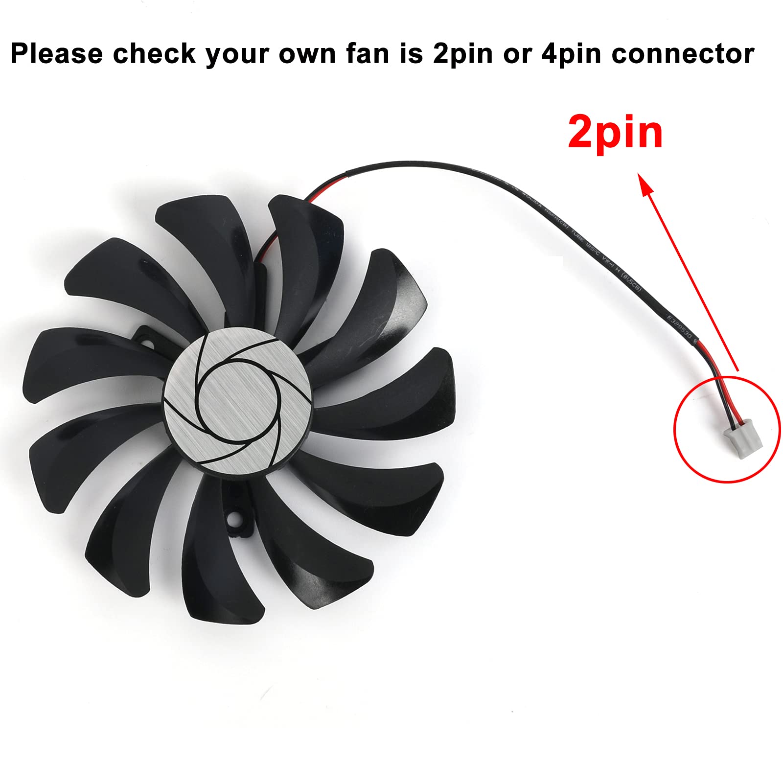 Amazon.com: inRobert 85mm HA9010H12F-Z 12V 0.57A 2Pin GPU Fan for