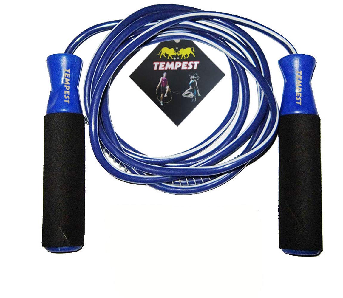 TEMPEST Blue Adjustable Jump Rope Skipping Rope for Workout, Jumping Rope Jump Ropes for Fitness (B08C5M1GY5) Amazon Price History, Amazon Price Tracker
