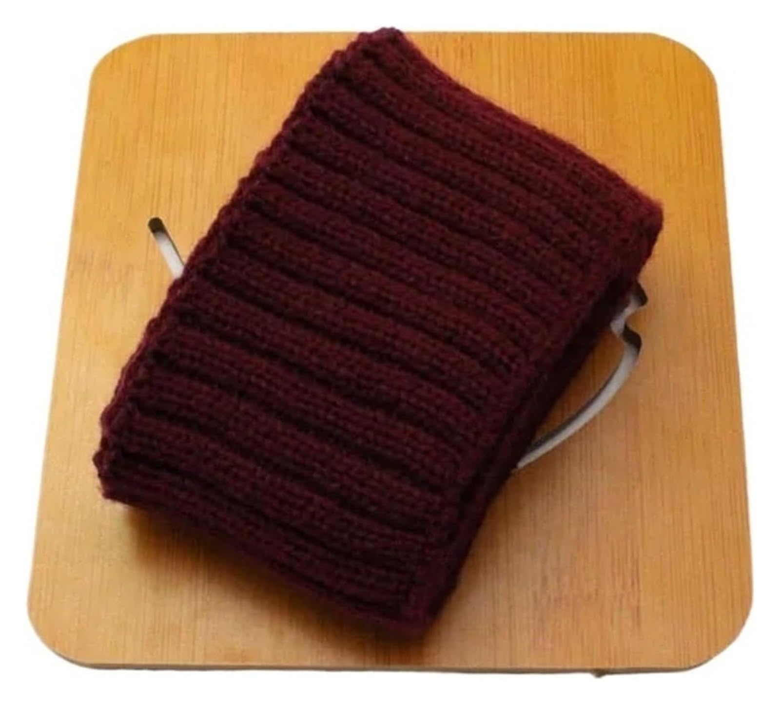 Rib Knit Cuff, Elastic Ribbed Cuffs Acrylic Rib Knit Fabric Multicolor 7x75cm for Making(Burgundy)