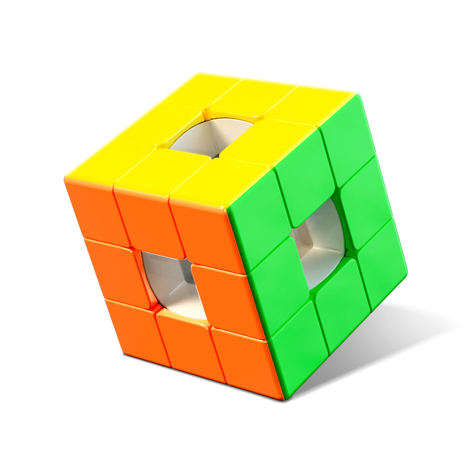 ROXENDA 3x3 speed cube pro magic cube - bez naklejek 3x3x3 pusta magiczna kostka z płynnym mechanizmem obrotowym, puzzle 3D z kolektorem Speed Cube