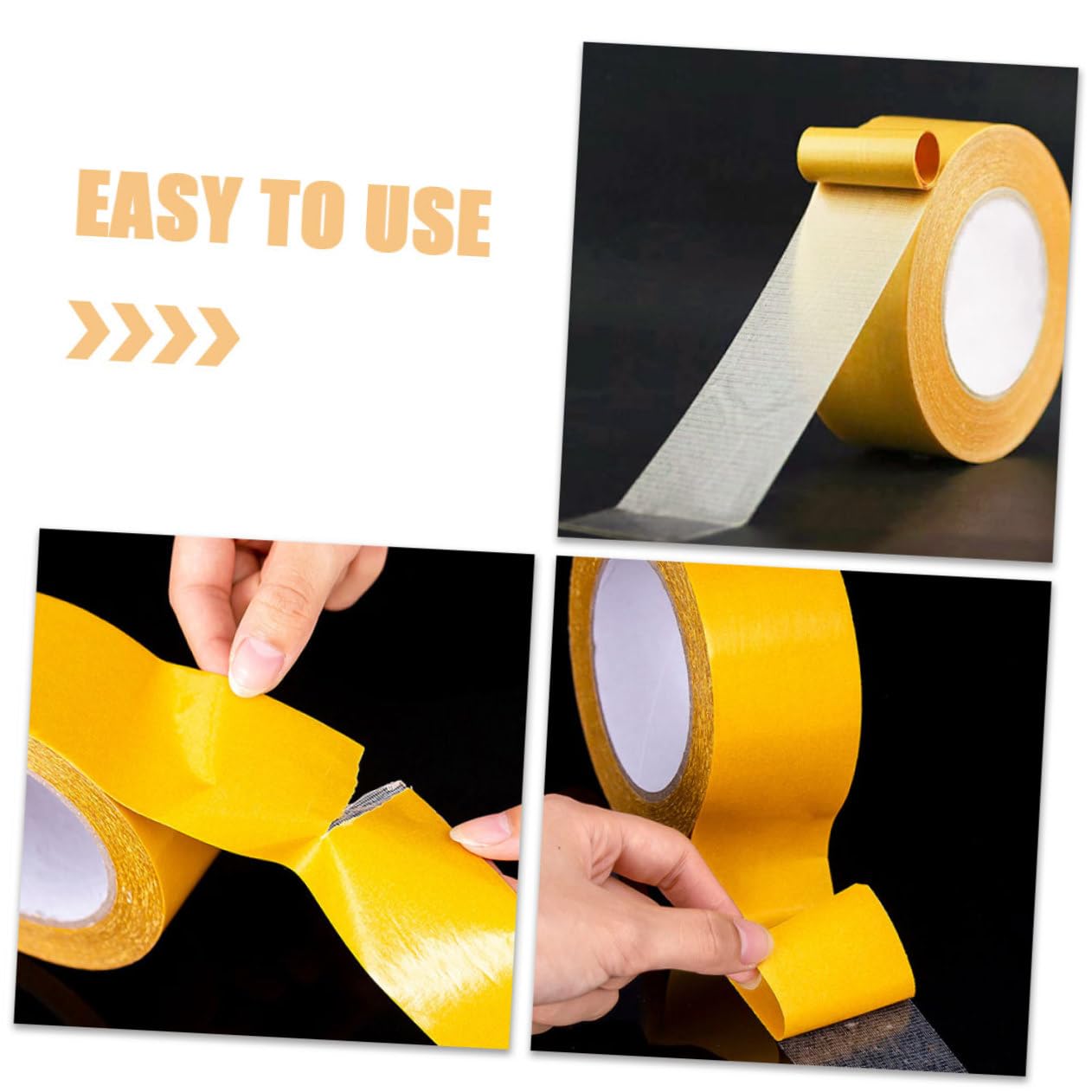 Gatuida 4rouleaux Ruban Adhésif Double Face Extra Fort Adhésif Puissant Pour Tapis Décoration Murale Événements Et Expositions Facile à Utiliser Trace