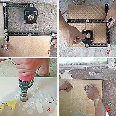 Six-Sided Aluminum Alloy Angle Measuring Tool - Full Metal Measuring Ruler Layout Tool for Handymen, Builders, DIY Carpenters, Craftsmen
