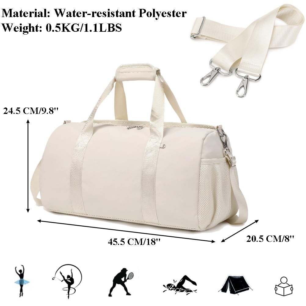 Sports Gym Bag Girls Travel Duffel Lightweight Yoga Training Bag Dance Bag 25L Duffel Bags for Travel Sports College - Image 3
