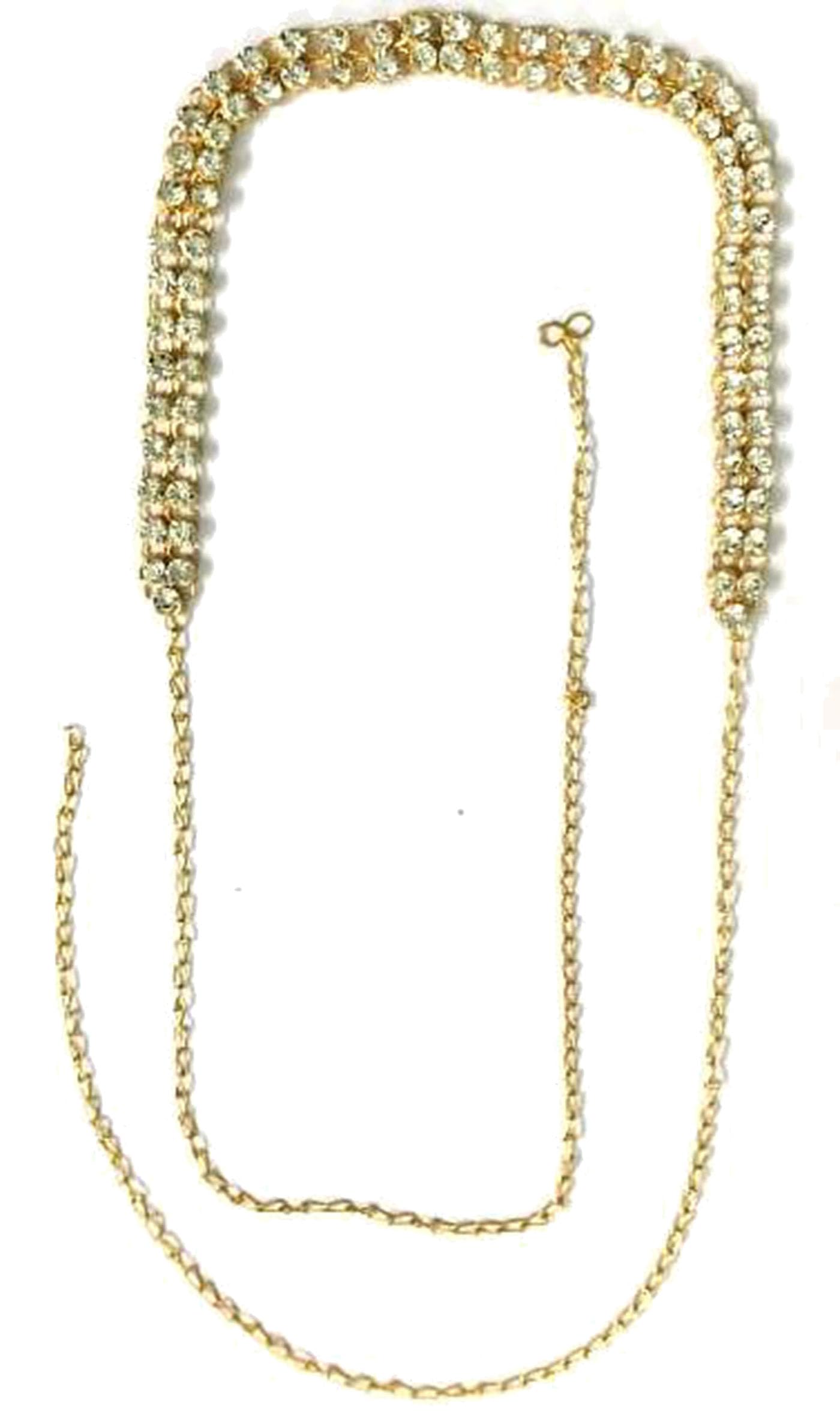 Two line Studded Gold Plated Jewellery Adjustable Waistbelt Kamarband Belly Chain for Women Girl, Gift for Female… Gold Plated (B0B21L1GSM) Amazon Price History, Amazon Price Tracker