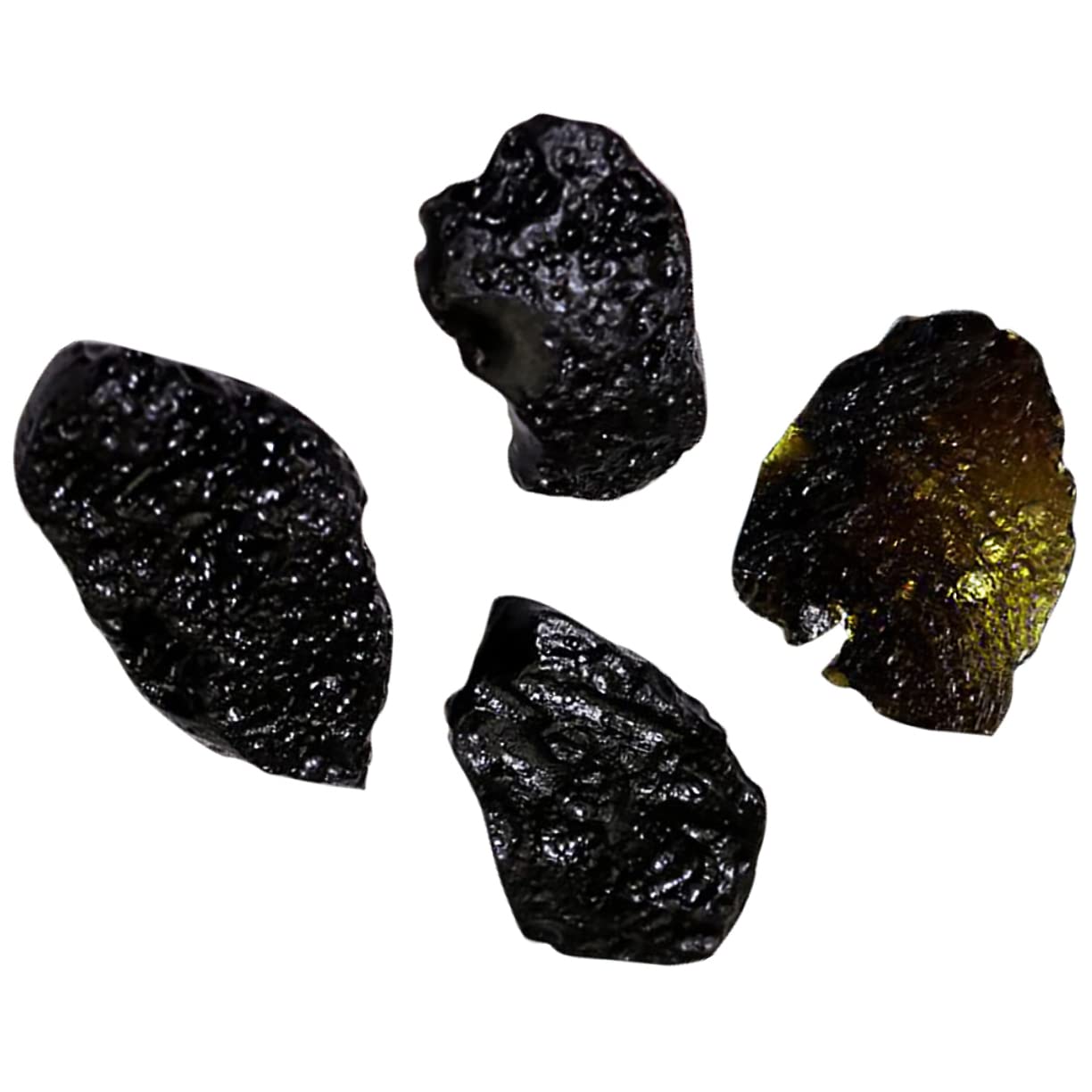 Yardwe Real Meteorite Pendants 4pcs Teaching Specimen Unique for Space Lovers Decor