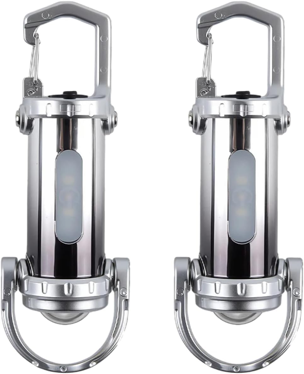Keychain Light, Keychain Flashlight, 1200lm Super Bright Mini Keychain Flashlight Waterproof, Portable Rechargeable Belt Clip Keychain Flashlight, for Camping,Hiking (2PCS* White)