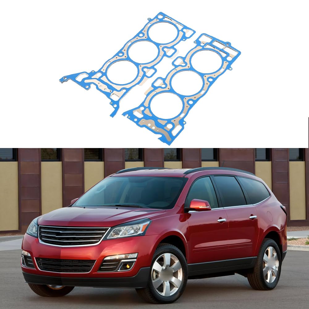 Riloer Guarnizione della testata del cilindro, 2 pezzi in metallo per motore dell'auto, set di guarnizioni per testata compatibile con Chevrolet GMC Buick Saturn, DG-HG3600R-AF 26376PT