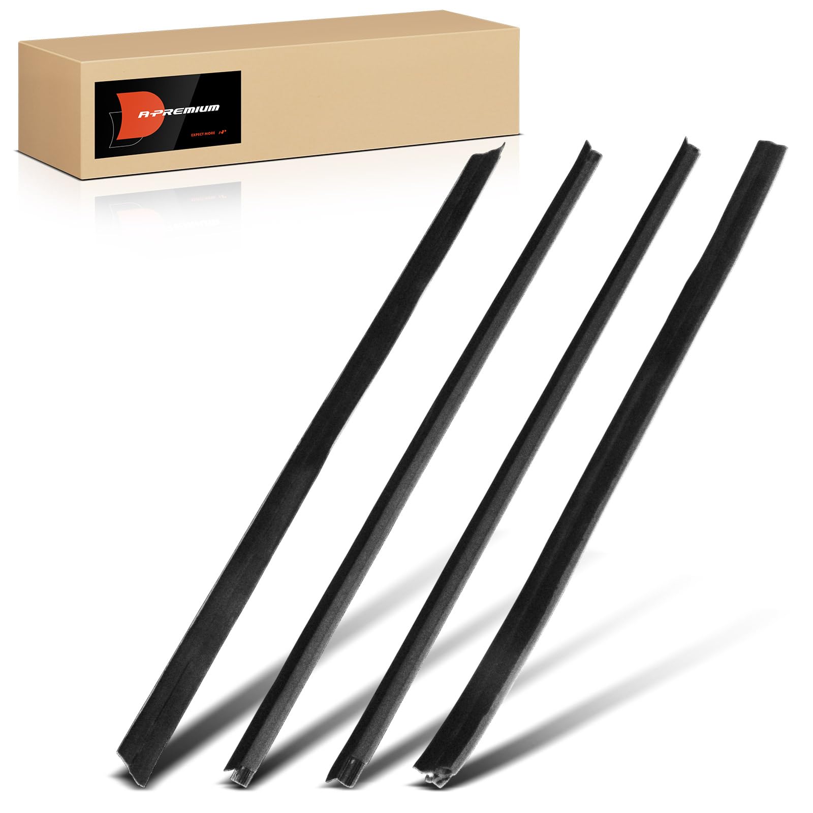 A-Premium 4PCS Front Inner and Outer Window Molding Trim Weather Stripping Kit Compatible with Dodge Ram 1500 2500 3500 1994-2002