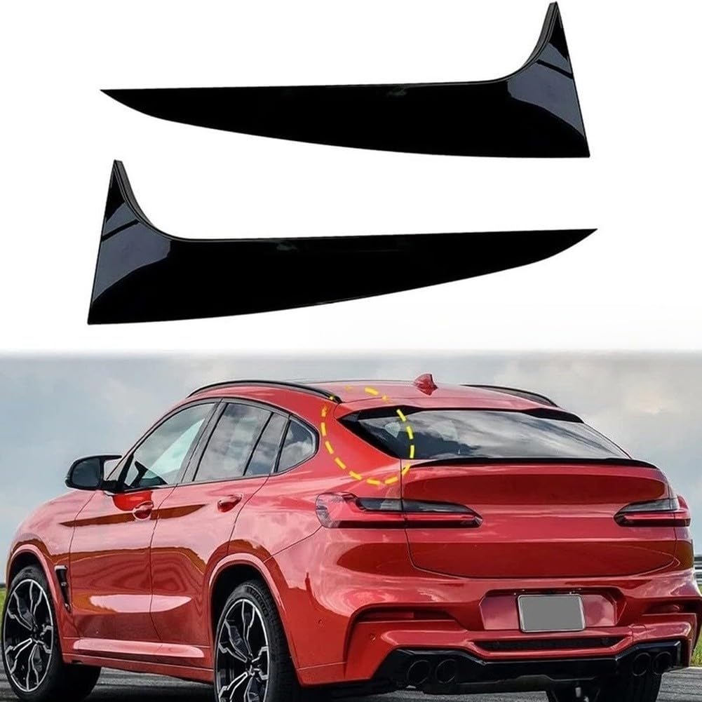 Déflecteurs aérodynamiques BMW X4 G02 réduisant les turbulences arrière en noir laqué
