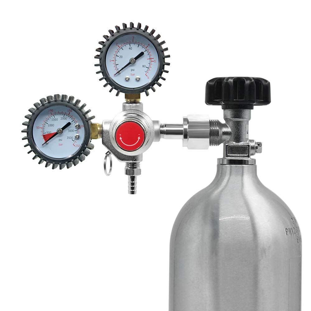 SKYTOU Dual Gauge CO2 Regulator, Keg Beer Regulator CGA320 Inlet for