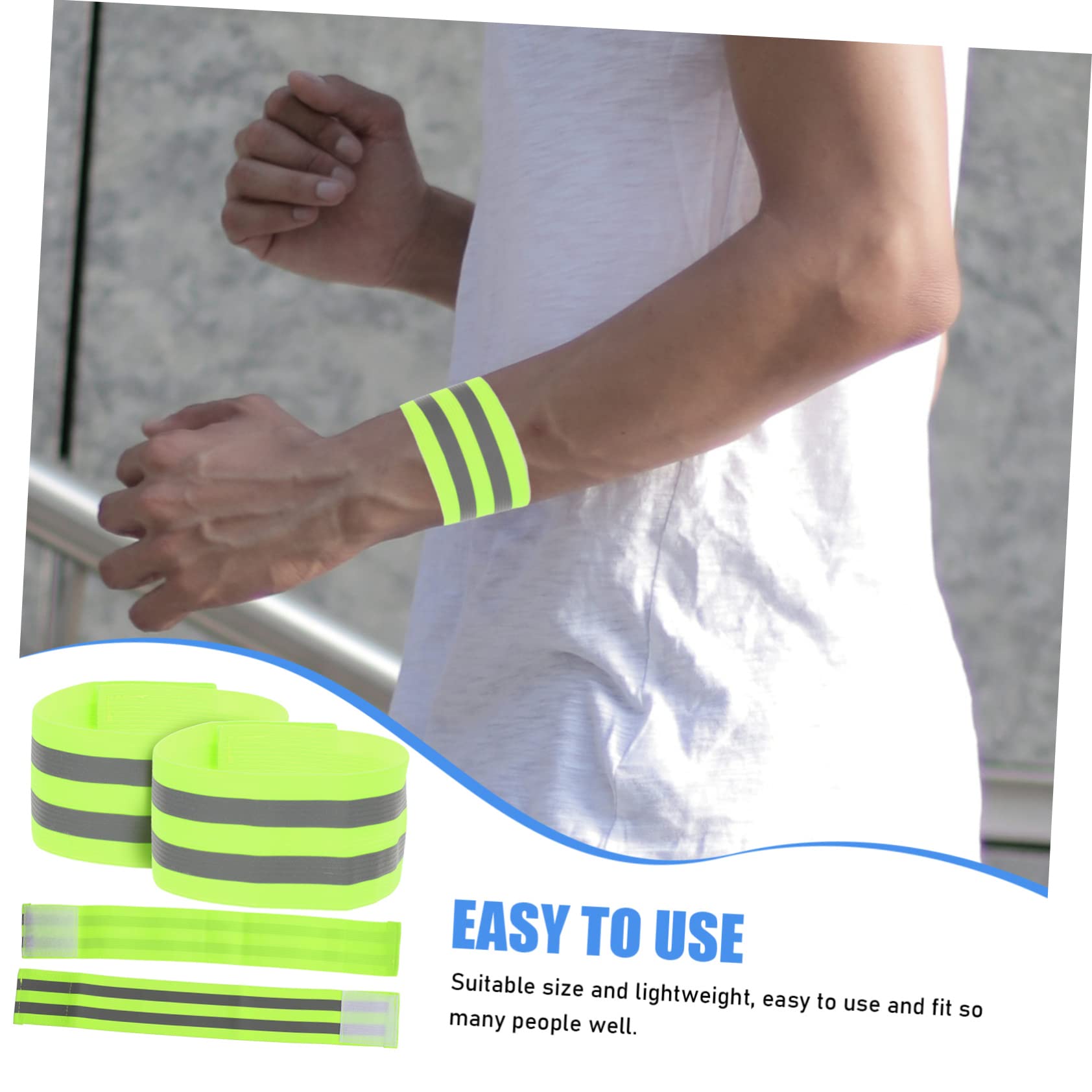Happyyami 20 Piezas muñequera Reflectante Cinta Reflectante para Ropa Correr Noche Pulseras Reflectantes para Exteriores Pulseras Reflectantes de Seguridad equitación Brazalete
